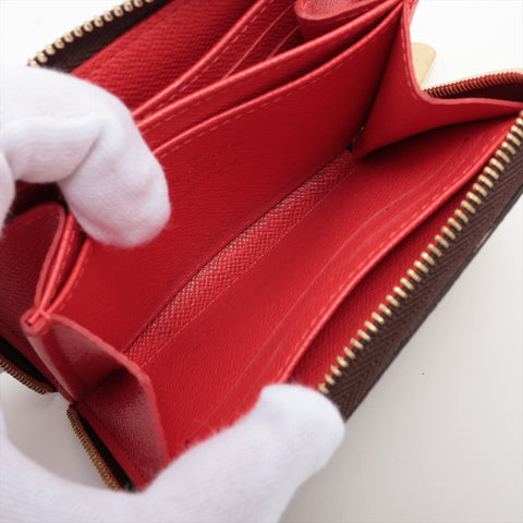 LOUIS VUITTON 2018 Monogram Illustre Zip Around Purse Coin case Cocrico red WS16282