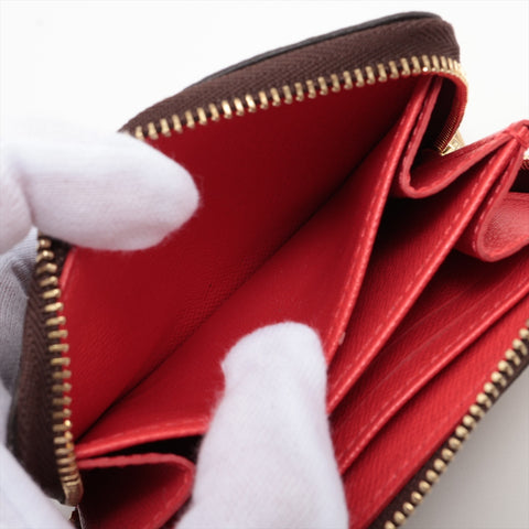 LOUIS VUITTON 2018 Monogram Illustre Zip Around Purse Coin case Cocrico red WS16282