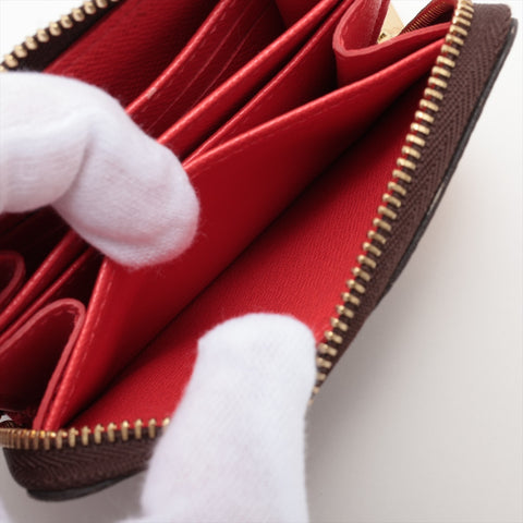 LOUIS VUITTON 2018 Monogram Illustre Zip Around Purse Coin case Cocrico red WS16282