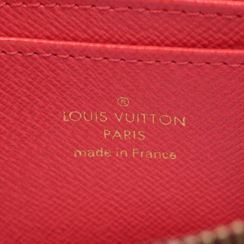 LOUIS VUITTON 2018 Monogram Illustre Zip Around Purse Coin case Cocrico red WS16282
