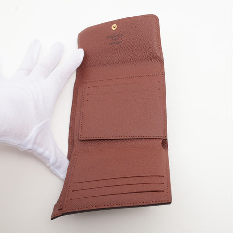 LOUIS VUITTON 2014 Monogram Portefeuille Anais Tri-fold wallet Brown WS16283