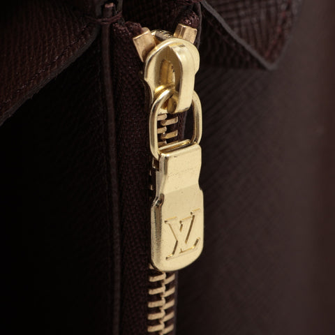 LOUIS VUITTON 2003 Damier Portefeuille Sarah Bifold Wallet Brown WS16285