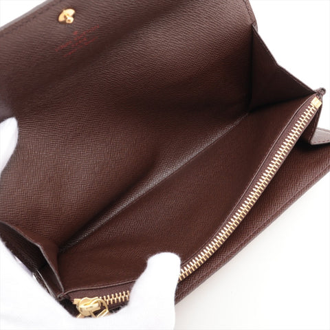 LOUIS VUITTON 2003 Damier Portefeuille Sarah Bifold Wallet Brown WS16285