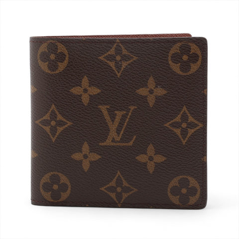 LOUIS VUITTON 2004 Monogram Porte Billets/Cartes Credit Monet Bifold Wallet Brown WS16289