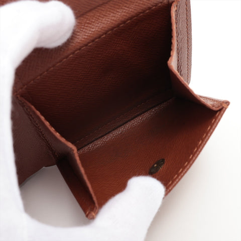 LOUIS VUITTON 2004 Monogram Porte Billets/Cartes Credit Monet Bifold Wallet Brown WS16289