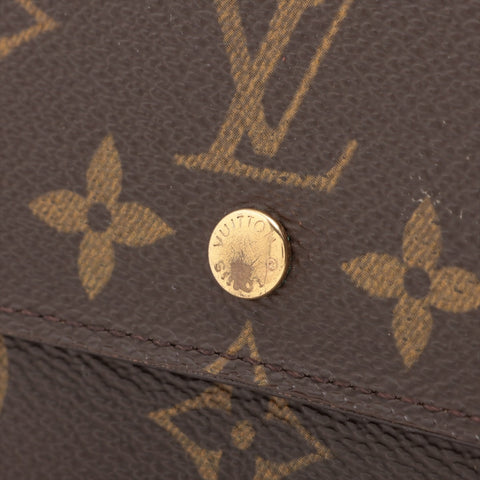 LOUIS VUITTON 2004 Monogram Porte Monnaie Bier Cards Bifold Wallet Brown WS16291