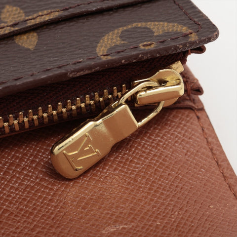 LOUIS VUITTON 1998 Monogram Porte Monnaie Credit Purse Brown WS16292