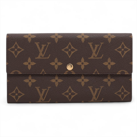 LOUIS VUITTON 1998 Monogram Porte Monnaie Credit Purse Brown WS16292