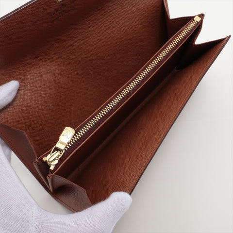 LOUIS VUITTON 1998 Monogram Porte Monnaie Credit Purse Brown WS16292