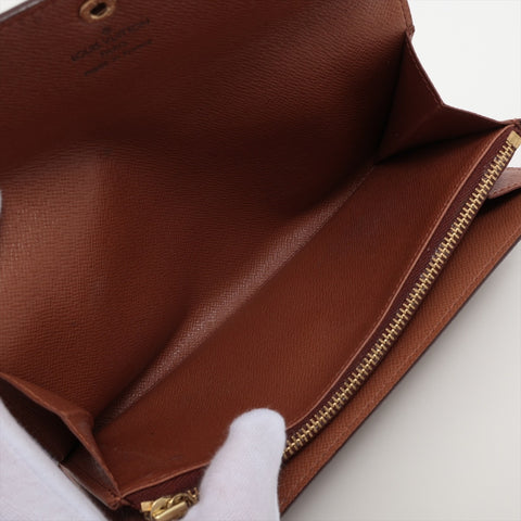 LOUIS VUITTON 1998 Monogram Porte Monnaie Credit Purse Brown WS16292