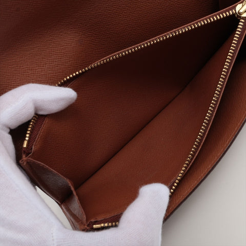 LOUIS VUITTON 1998 Monogram Porte Monnaie Credit Purse Brown WS16292