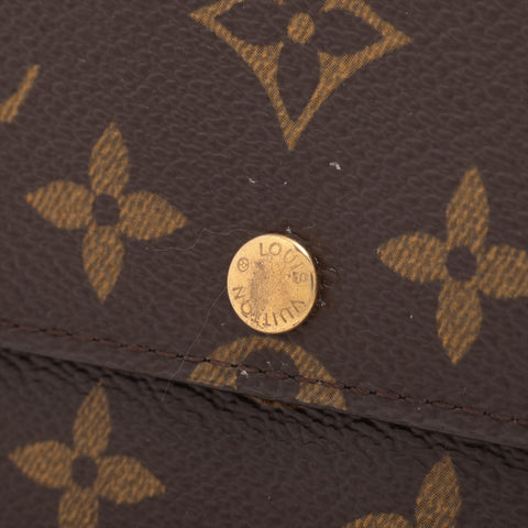 LOUIS VUITTON 2002 Monogram Porte Monnaie Credit Purse Brown WS16293