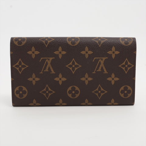 LOUIS VUITTON 2002 Monogram Porte Monnaie Credit Purse Brown WS16293