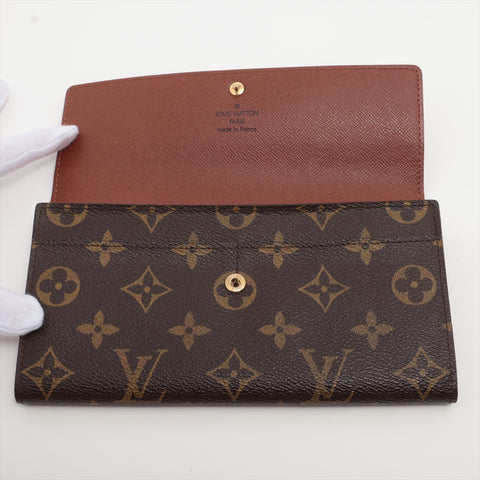 LOUIS VUITTON 2002 Monogram Porte Monnaie Credit Purse Brown WS16293