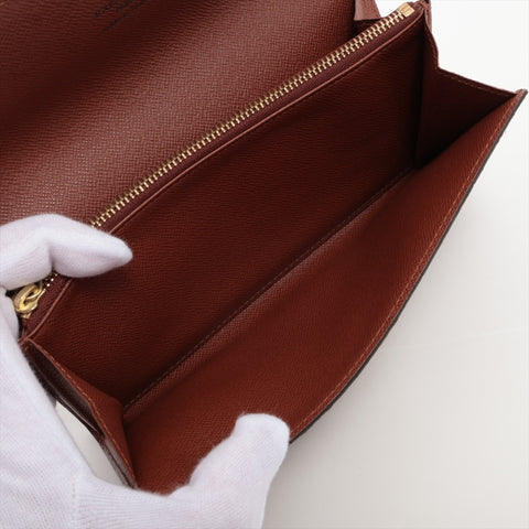 LOUIS VUITTON 2002 Monogram Porte Monnaie Credit Purse Brown WS16293