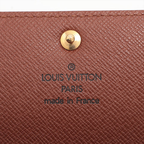 LOUIS VUITTON 2002 Monogram Porte Monnaie Credit Purse Brown WS16293