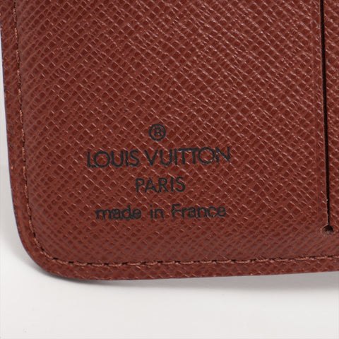 LOUIS VUITTON 2001 Monogram Compact Zip Bifold Wallet Brown WS16294