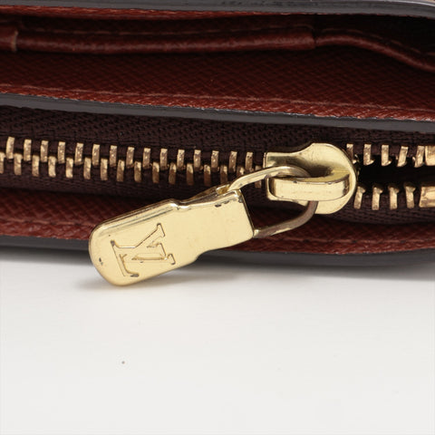 LOUIS VUITTON 2001 Monogram Compact Zip Bifold Wallet Brown WS16294