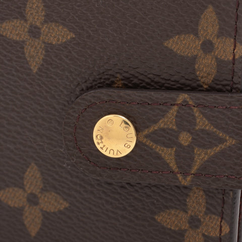 LOUIS VUITTON 2001 Monogram Compact Zip Bifold Wallet Brown WS16294