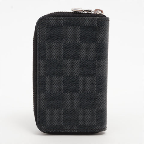 LOUIS VUITTON Damier Graphite Zippy Coin Purse Card Case Coin case black WS16295