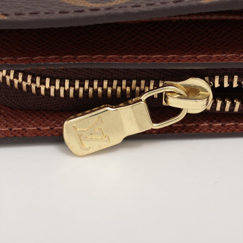LOUIS VUITTON 2006 Monogram Compact Zip Bifold Wallet Brown WS16297