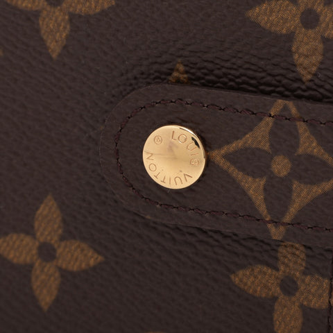 LOUIS VUITTON 2006 Monogram Compact Zip Bifold Wallet Brown WS16297