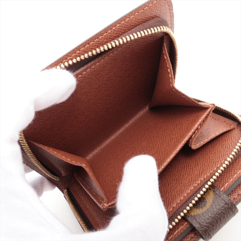 LOUIS VUITTON 2006 Monogram Compact Zip Bifold Wallet Brown WS16297