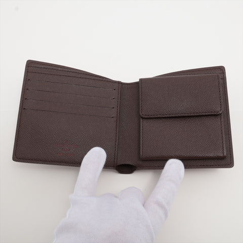 LOUIS VUITTON 2012 Damier Portefeuille Marco Bifold Wallet Brown WS16298
