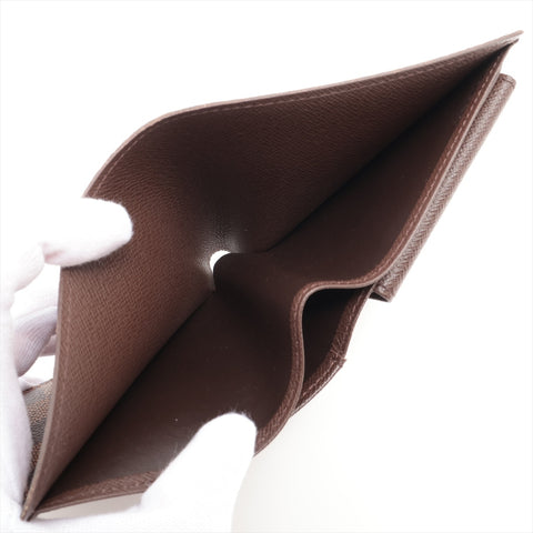 LOUIS VUITTON 2012 Damier Portefeuille Marco Bifold Wallet Brown WS16298