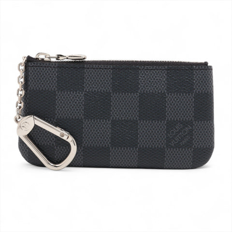 LOUIS VUITTON Damier Pochette Clé Coin Case (2024) Key holder black WS16300
