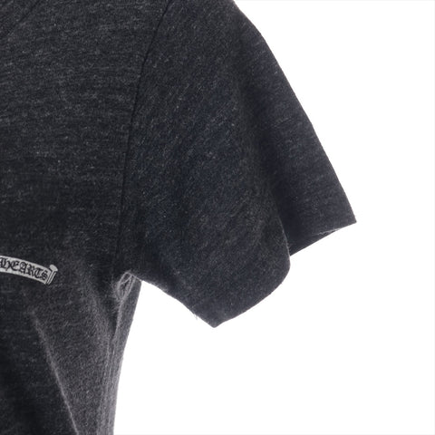 CHROME HEARTS Cotton Cemetery Cross Print Medium Short sleeve T-shirt gray WS16303