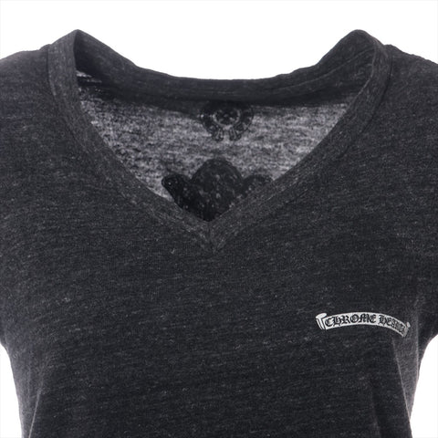 CHROME HEARTS Cotton Cemetery Cross Print Medium Short sleeve T-shirt gray WS16303