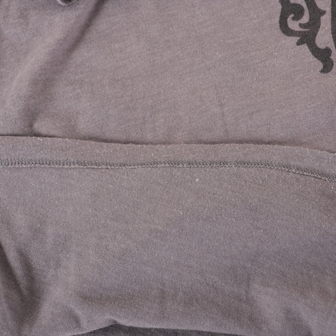 CHROME HEARTS Cotton V-neck printed cross Short sleeve T-shirt gray WS16304