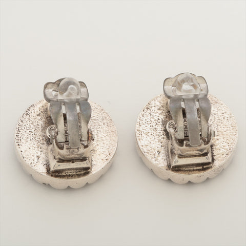 CHANEL 96P 1996 COCO Mark Earring Black x silver WS16310