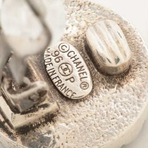 CHANEL 96P 1996 COCO Mark Earring Black x silver WS16310