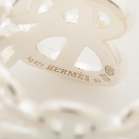 HERMES Chaine d'Ancre Enchaine GM 925 2024 Size:53 Ring Silver WS16322