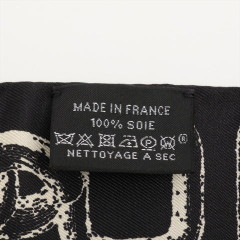 HERMES Twilly Silk Bride-a-Brick scarf black WS16324