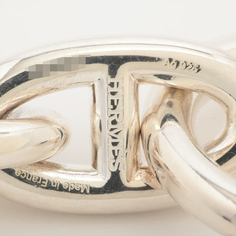 HERMES Chaine d'Ancre GM 925 12 frames bracelet Silver WS16329