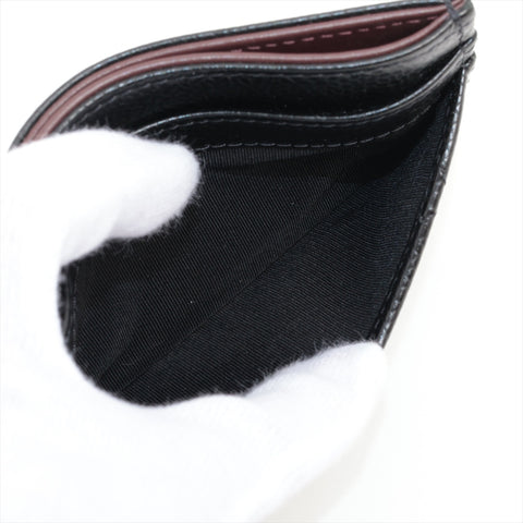 CHANEL Caviar Skin Matrasse COCO Mark Card Case black WS16330