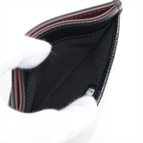 CHANEL Caviar Skin Matrasse COCO Mark Card Case black WS16330