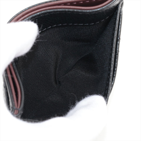 CHANEL Caviar Skin Matrasse COCO Mark Card Case black WS16331