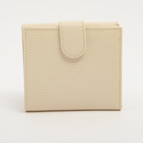 GUCCI Interlocking G Leather Tri-fold wallet white WS16333