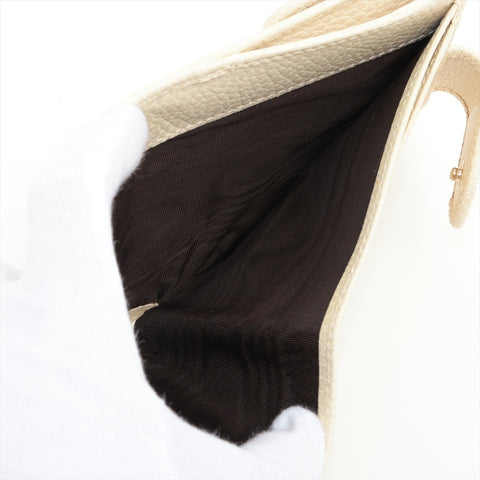 GUCCI Interlocking G Leather Tri-fold wallet white WS16333