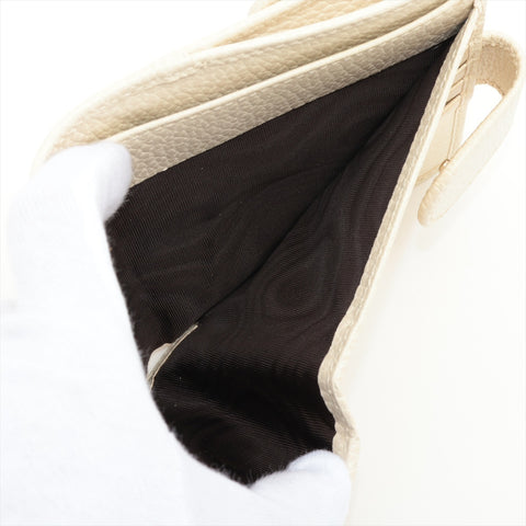 GUCCI Interlocking G Leather Tri-fold wallet white WS16333