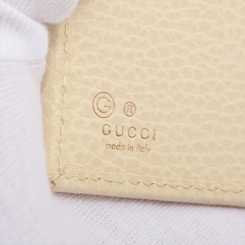 GUCCI Interlocking G Leather Tri-fold wallet white WS16333