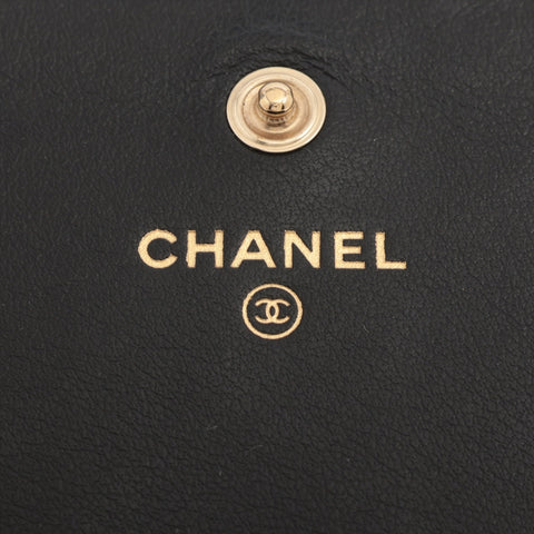 CHANEL Camellia Quilting No. 26 2018-2019 Purse black WS16334