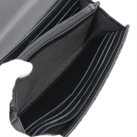 CHANEL Camellia Quilting No. 26 2018-2019 Purse black WS16334