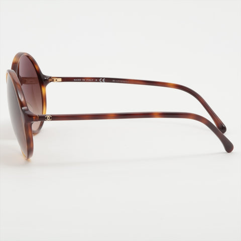 CHANEL Mini COCO Mark Round sunglasses Brown WS16337