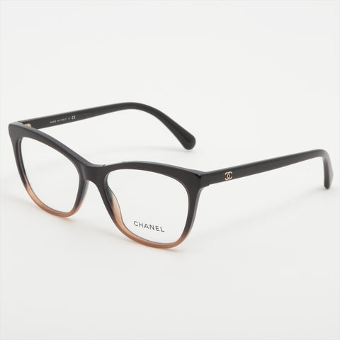 CHANEL Mini COCO Mark Glasses Black x beige WS16340