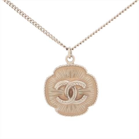 CHANEL B15B 2015 Four-leaf COCO Mark Necklace Silver WS16349